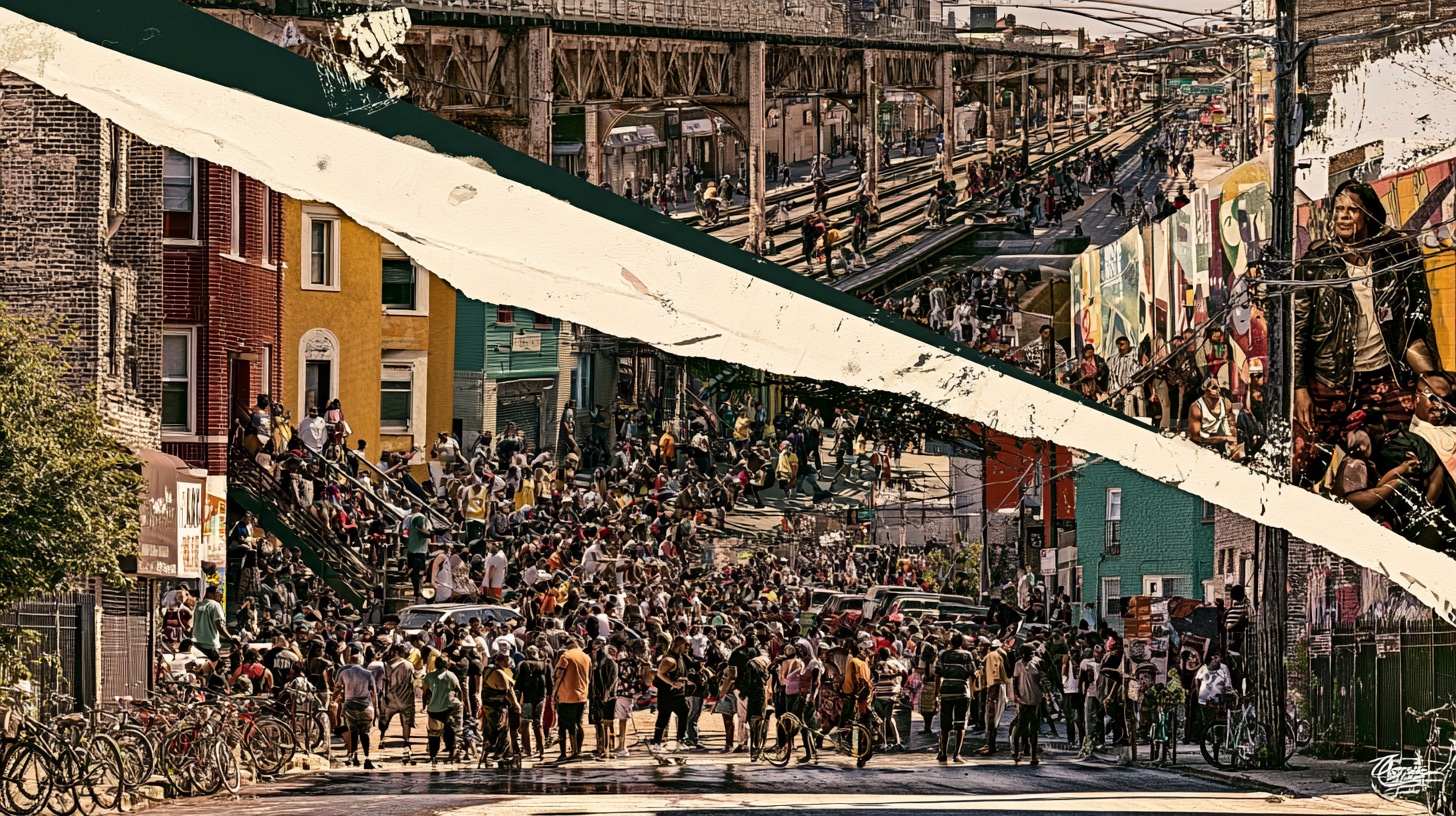 Chicago editorial collage: Street style. Neighborhood soul.