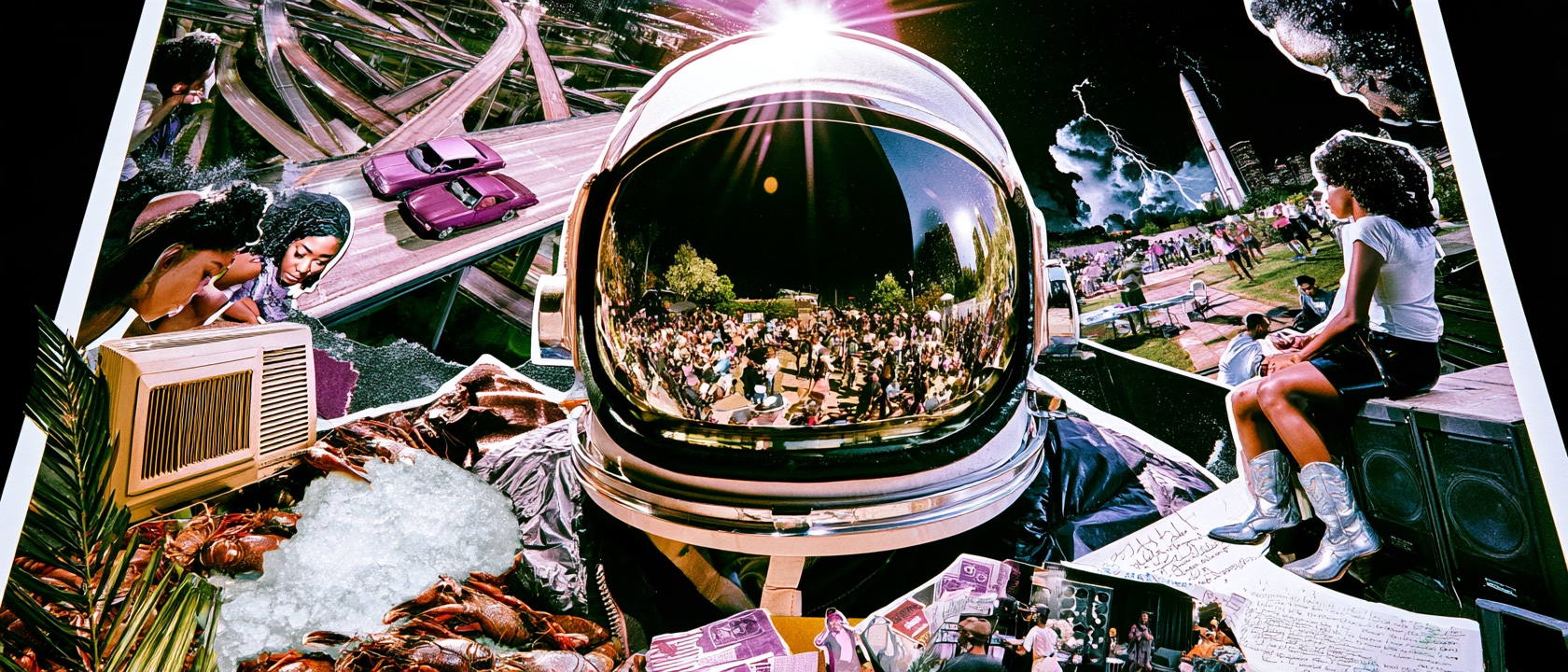 Illustrative Houston artwork: Space City has stage presence.