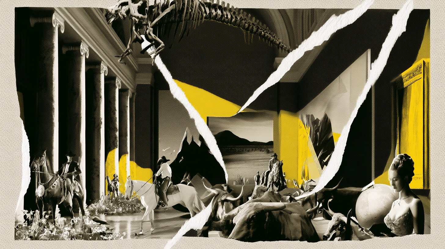 Illustrative Houston artwork: Art does not have to behave.