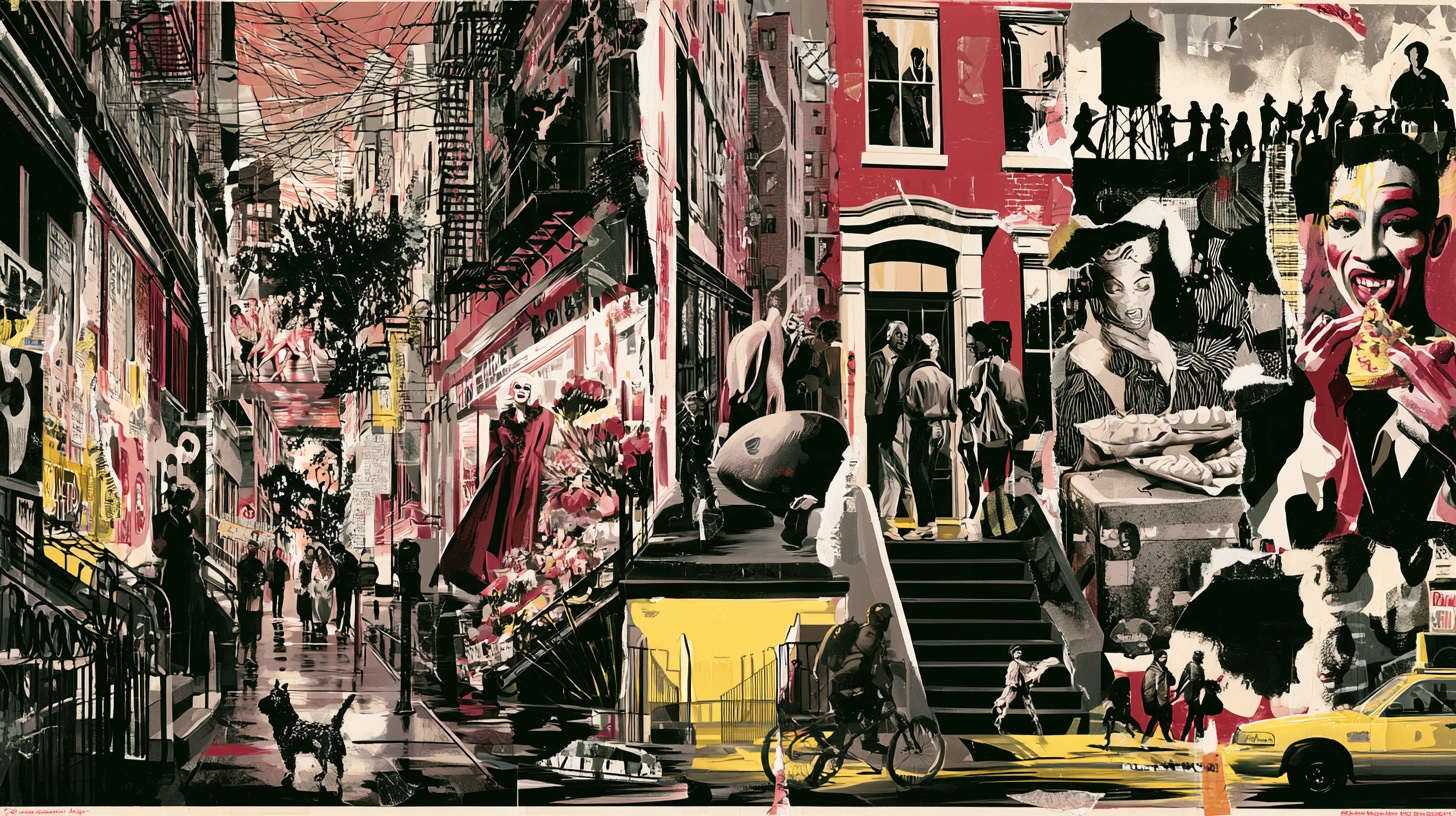 Illustrative NY City street-culture artwork