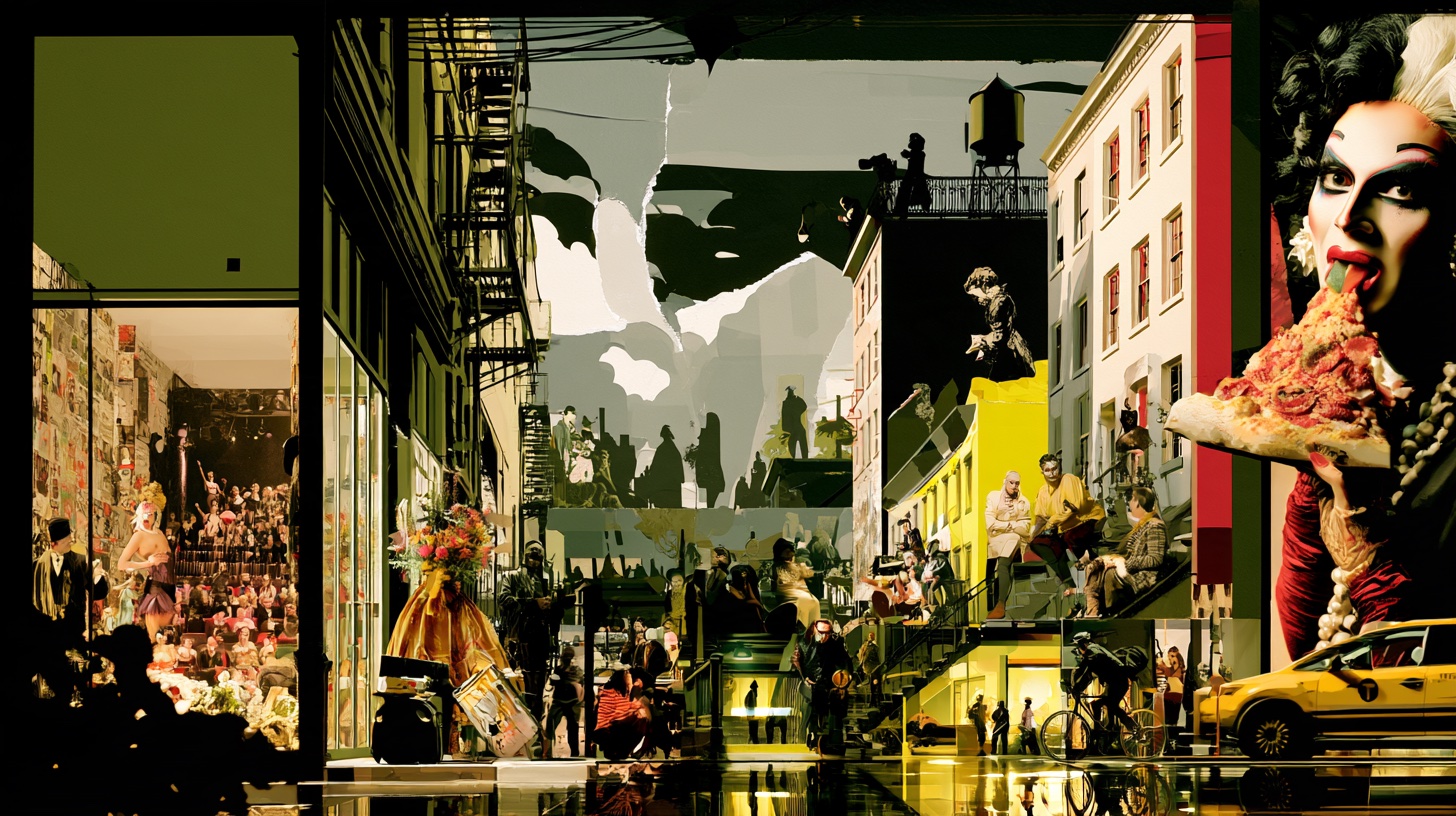 Illustrative NY City street-culture artwork