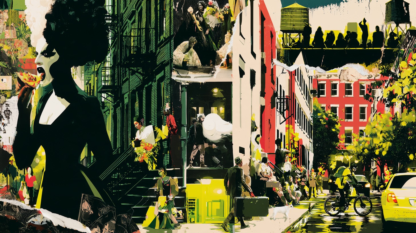 Illustrative NY City street-culture artwork